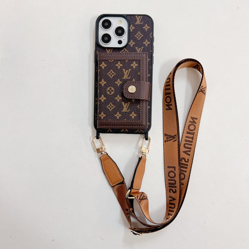 Luxusní Card Bag Crossboday pouzdro na iPhone