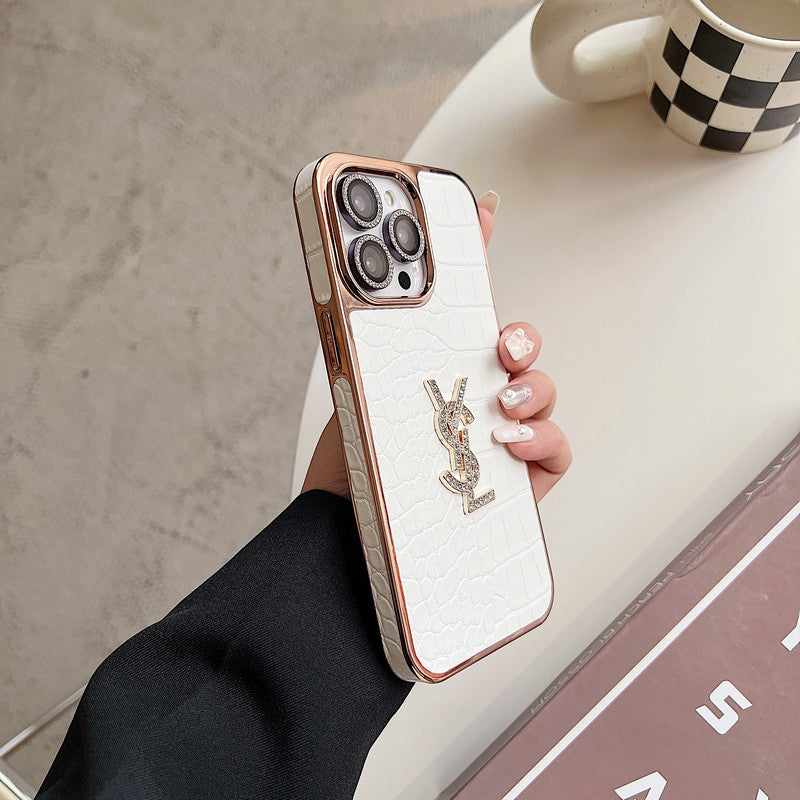 Kožené pouzdro na iPhone Saint Color z růžového zlata