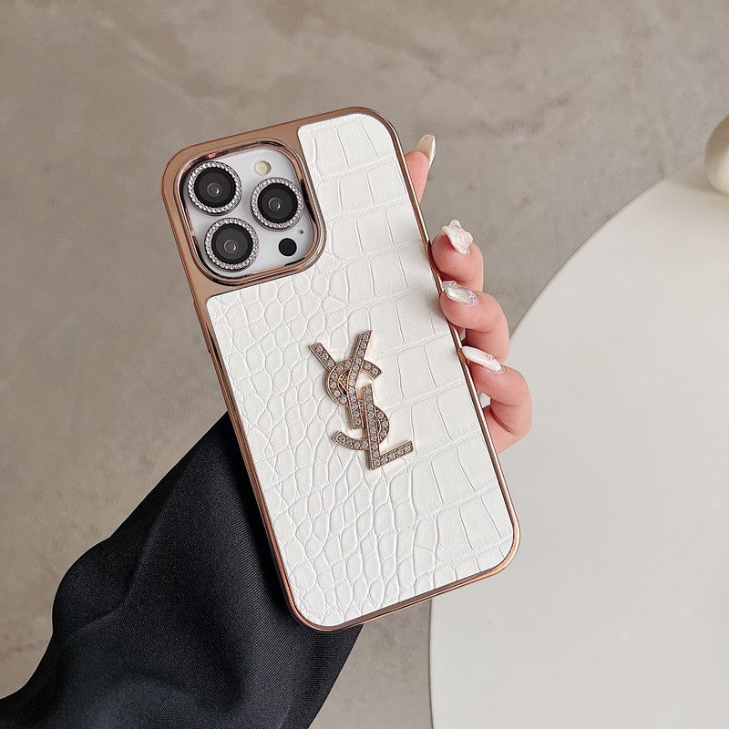 Kožené pouzdro na iPhone Saint Color z růžového zlata