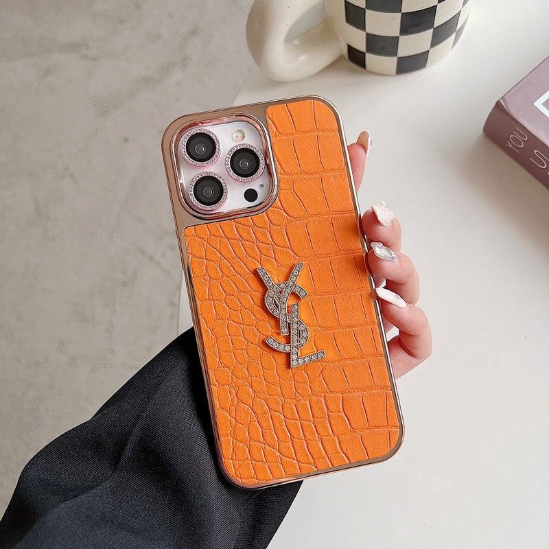Kožené pouzdro na iPhone Saint Color z růžového zlata
