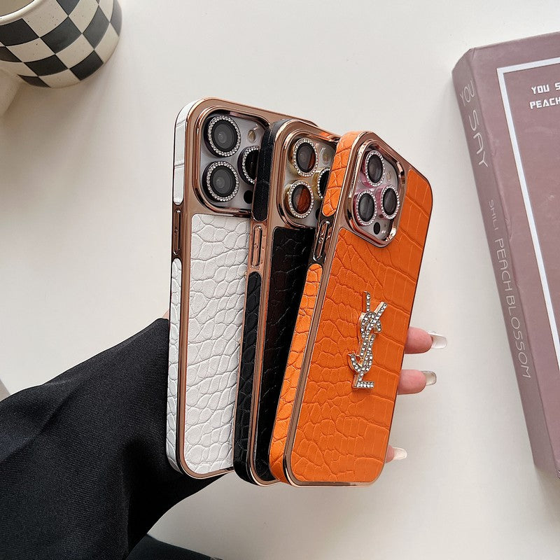 Kožené pouzdro na iPhone Saint Color z růžového zlata