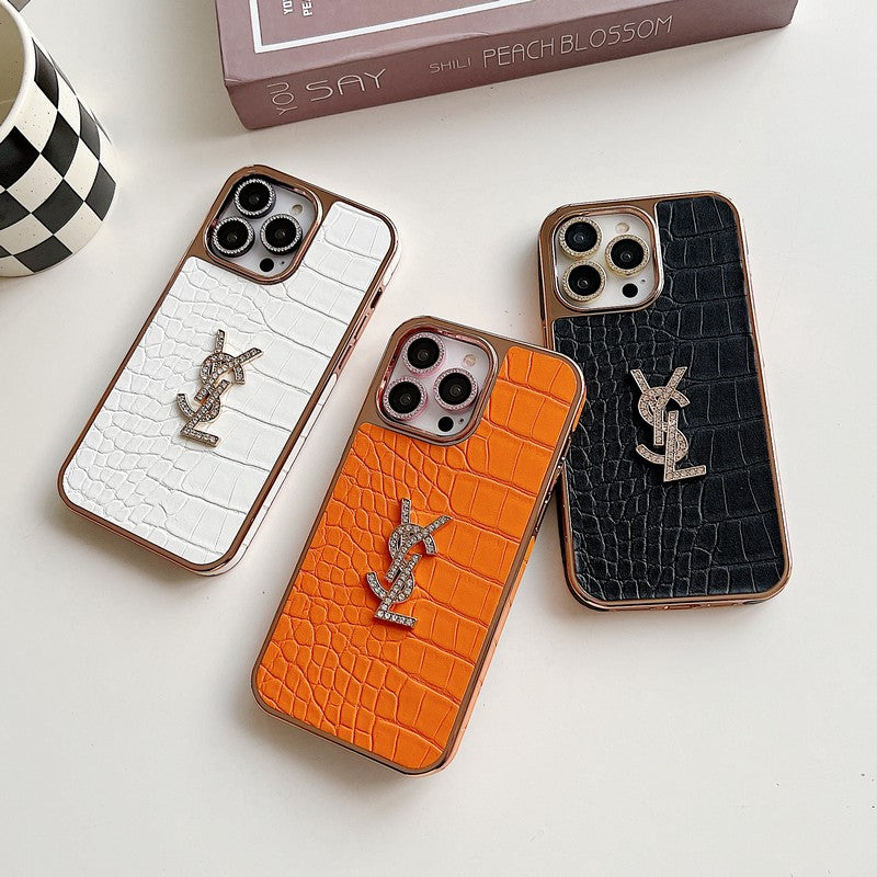 Kožené pouzdro na iPhone Saint Color z růžového zlata