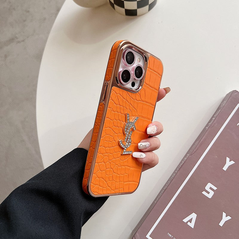 Kožené pouzdro na iPhone Saint Color z růžového zlata