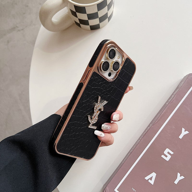 Kožené pouzdro na iPhone Saint Color z růžového zlata