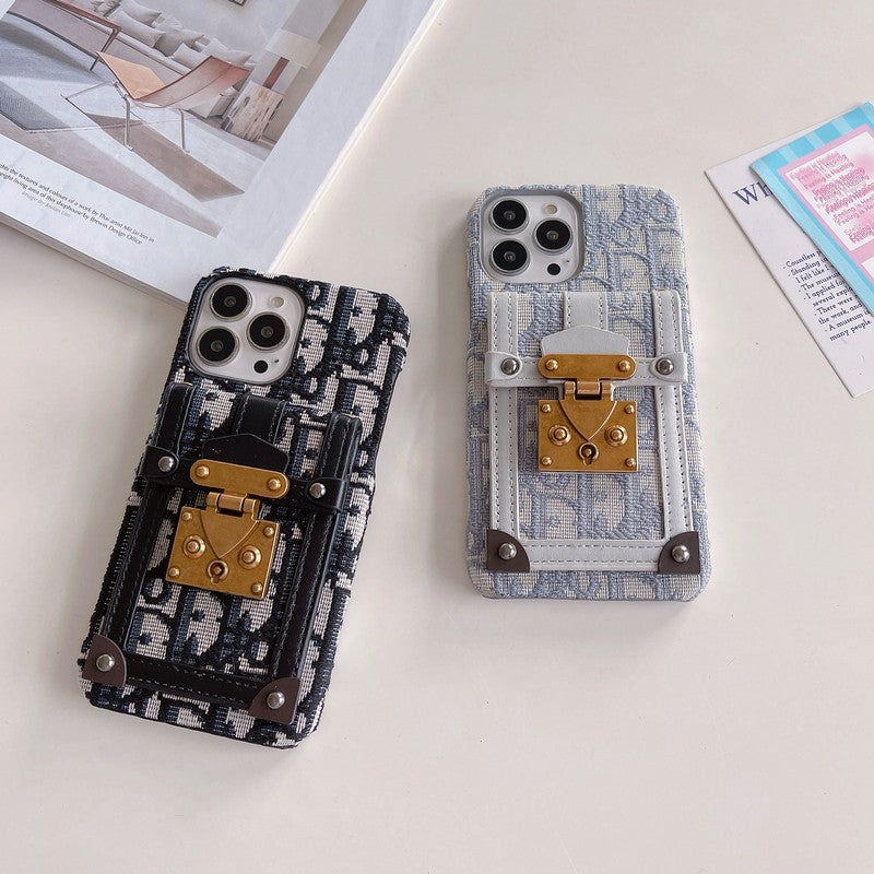 Módní taška na karty Fabric pouzdro na iPhone