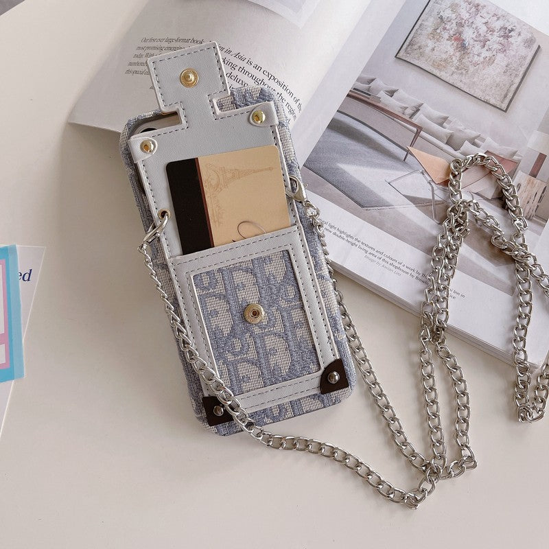 Módní taška na karty Fabric pouzdro na iPhone