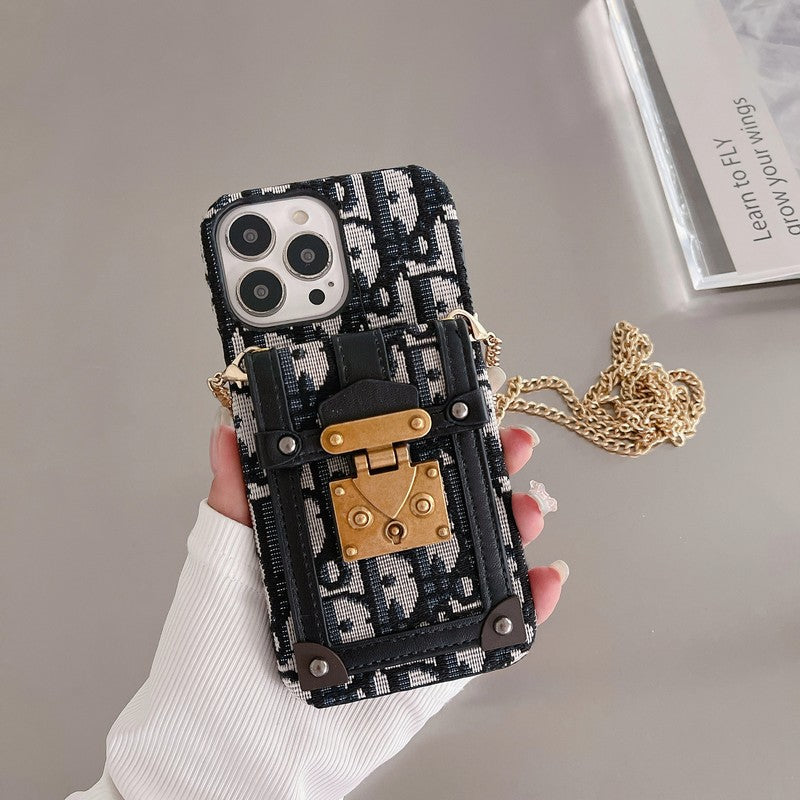 Módní taška na karty Fabric pouzdro na iPhone