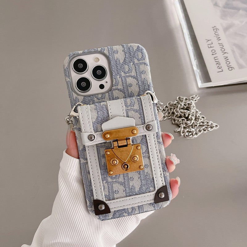 Módní taška na karty Fabric pouzdro na iPhone