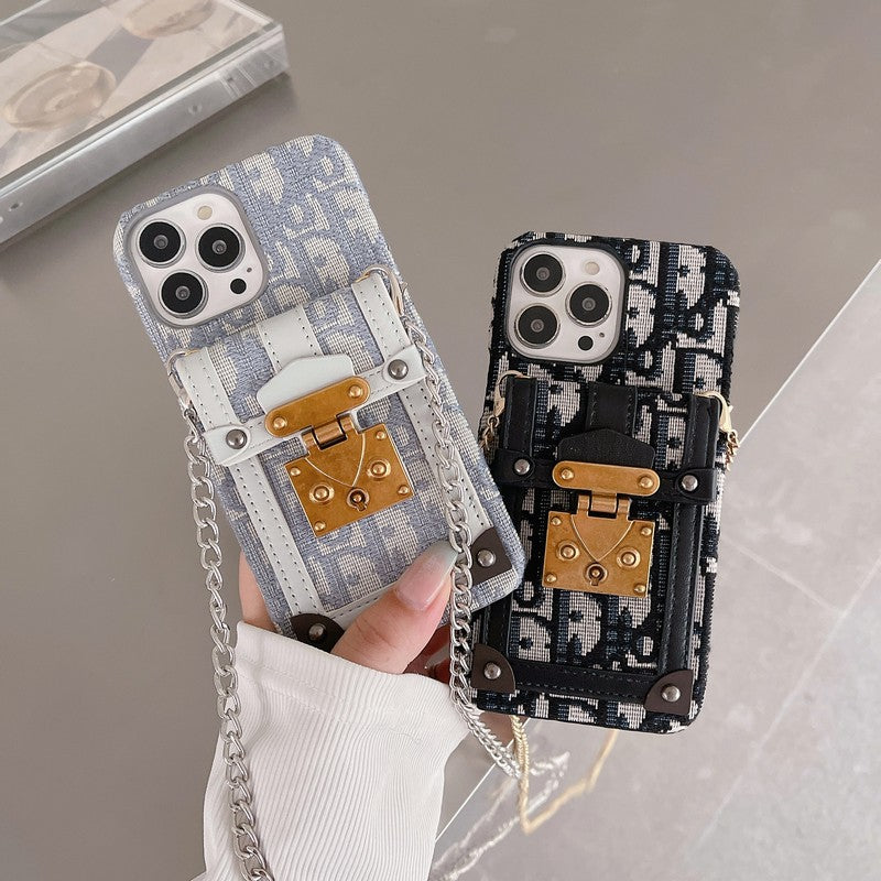 Módní taška na karty Fabric pouzdro na iPhone