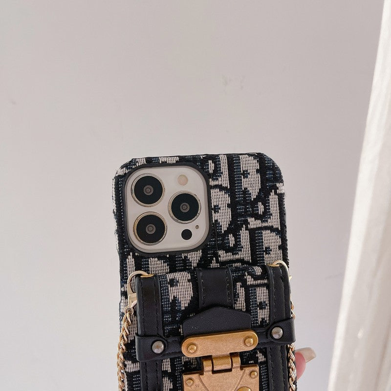 Módní taška na karty Fabric pouzdro na iPhone