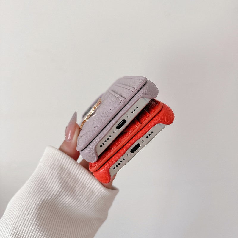 Kožené pouzdro na iPhone v barvě Saint Card Bag