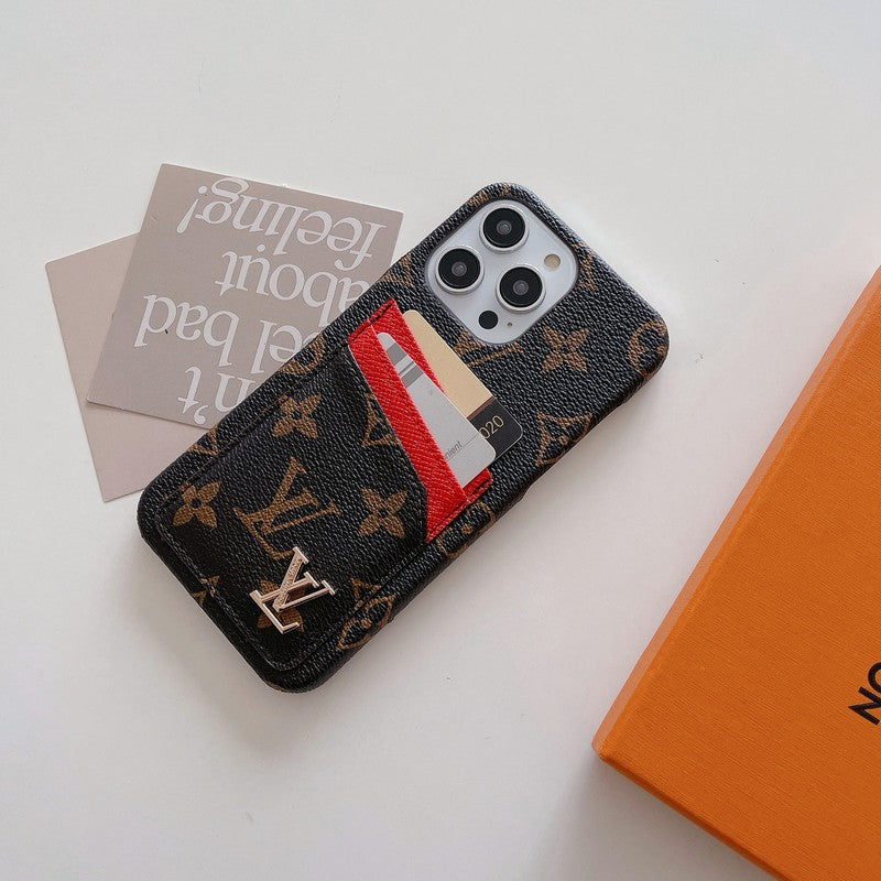 Luxusní Card Bag Klasické pouzdro na iPhone