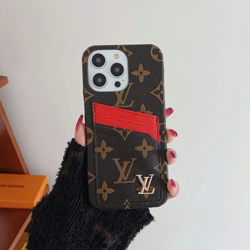 Luxusní Card Bag Klasické pouzdro na iPhone