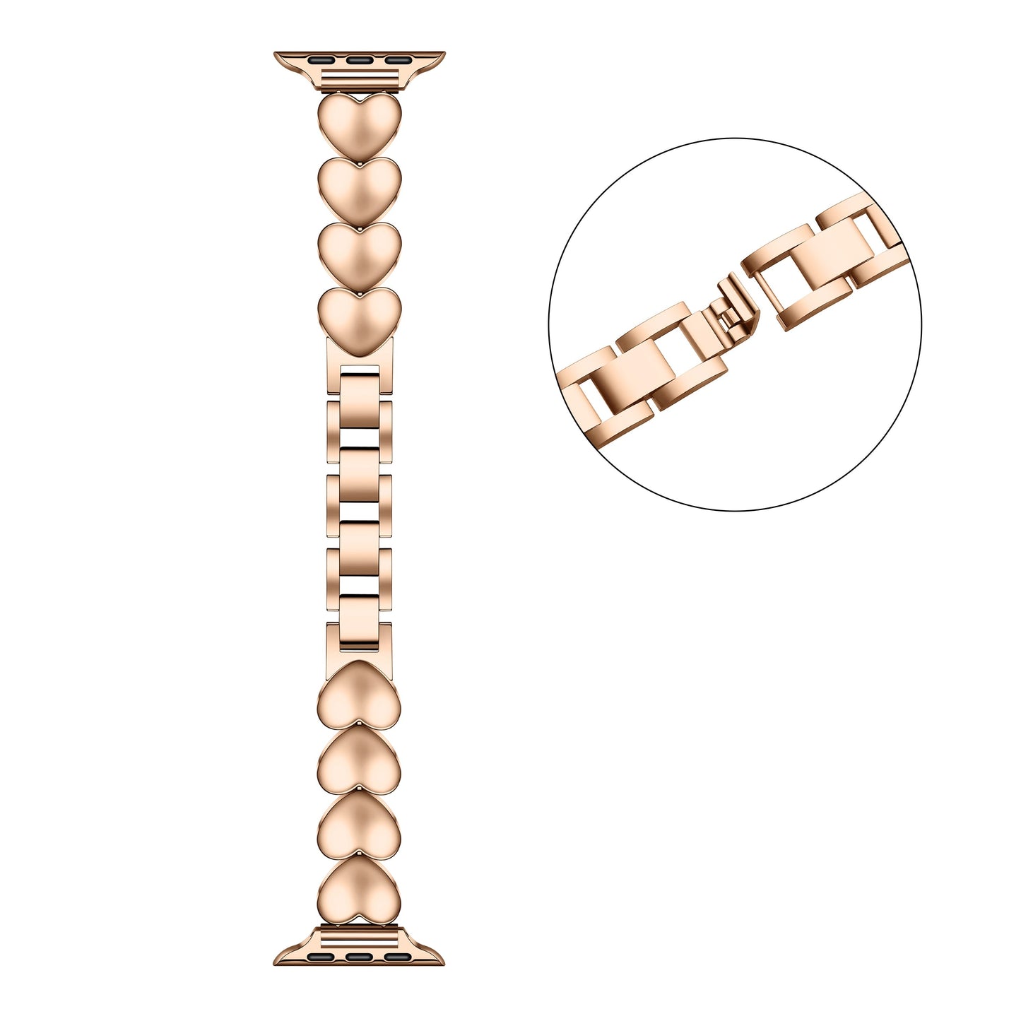 Pásek z nerezové oceli Aphrodite Heart pro Apple Watch