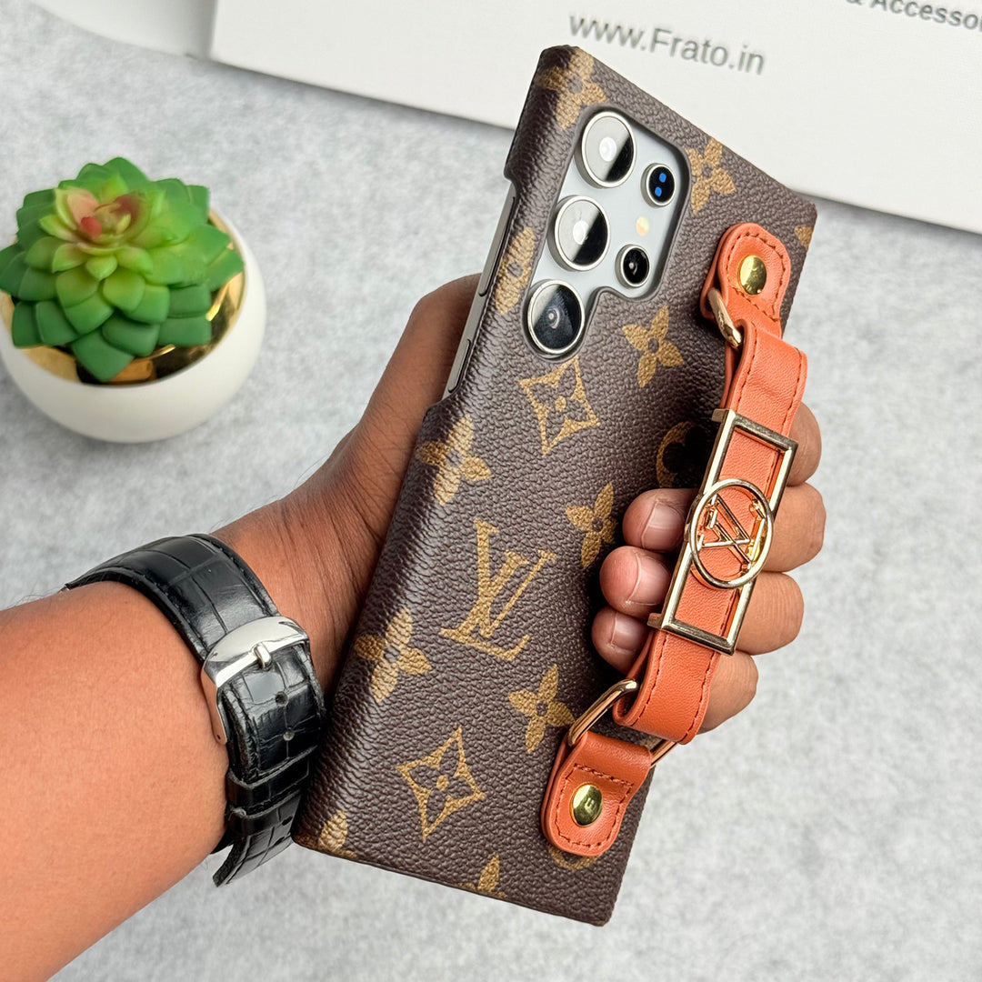 LUXUSNÍ ZNAČKOVÉ POUZDRO DRŽÁKU NA ŘEMÍNKY PRO SAMSUNG GALAXY