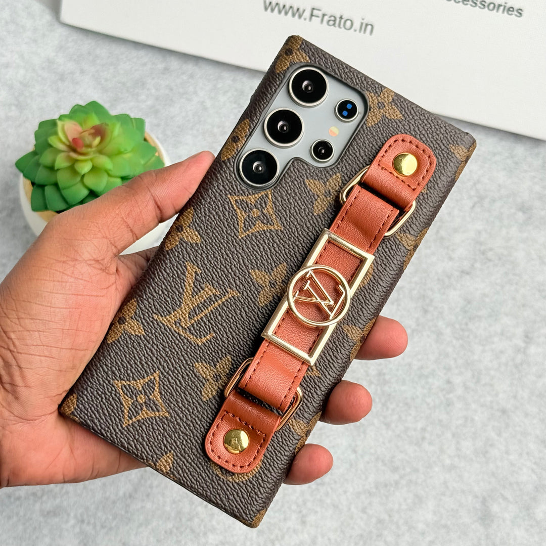 LUXUSNÍ ZNAČKOVÉ POUZDRO DRŽÁKU NA ŘEMÍNKY PRO SAMSUNG GALAXY