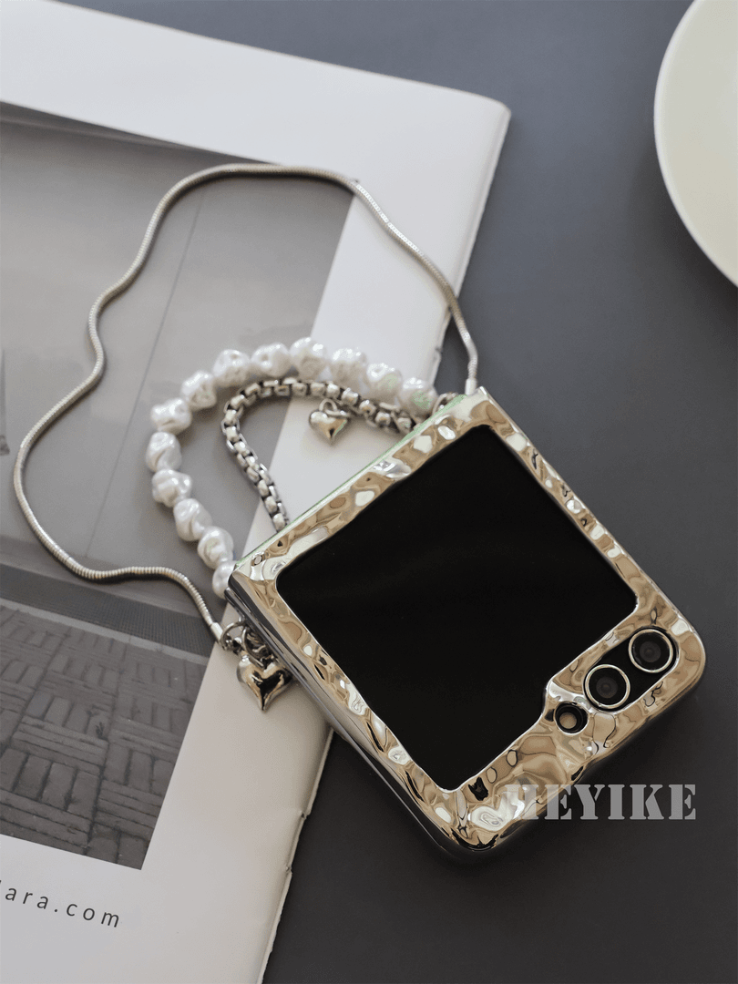 Samsung pouzdro z hliníkové slitiny Crossbody Galaxy Z Flip 6/5/4/3 s texturou