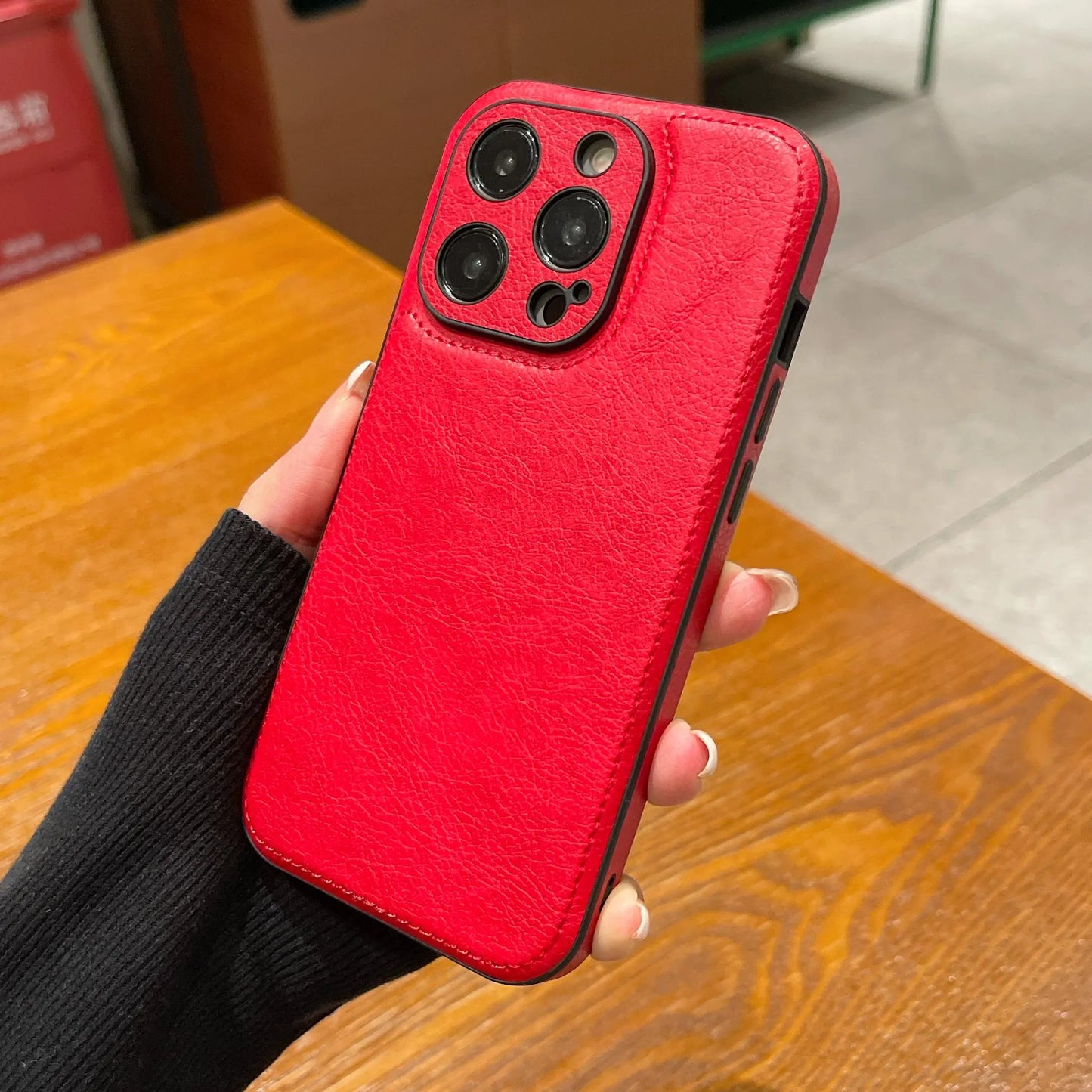 Prémiové vintage kožené pouzdro na iPhone – Soft Touch nárazuvzdorný ochranný kryt