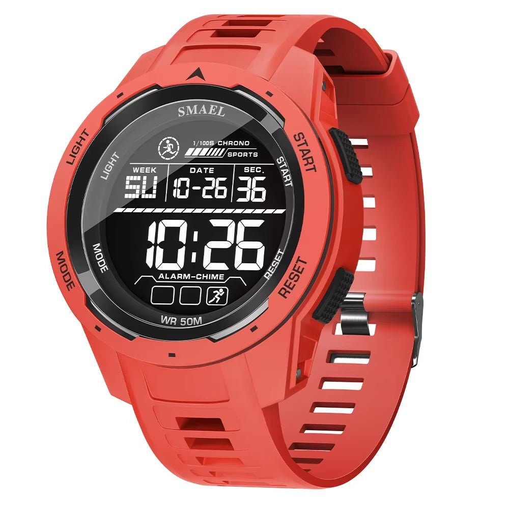Pozvedněte svůj styl s digitálními sportovními hodinkami 8105 - 50M vodotěsné LED stopky!