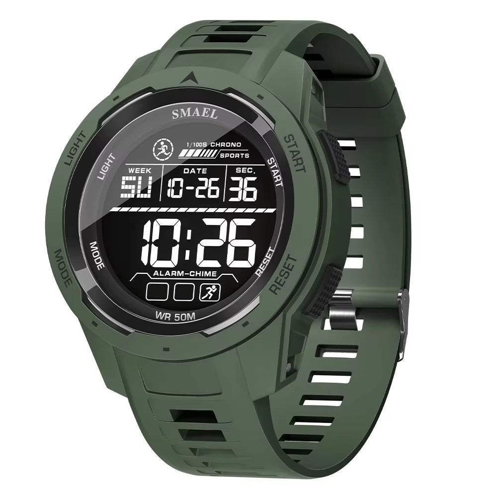 Pozvedněte svůj styl s digitálními sportovními hodinkami 8105 - 50M vodotěsné LED stopky!