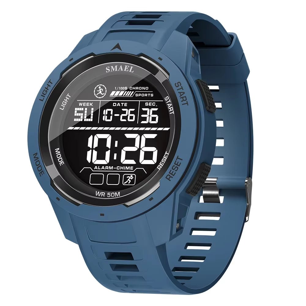 Pozvedněte svůj styl s digitálními sportovními hodinkami 8105 - 50M vodotěsné LED stopky!