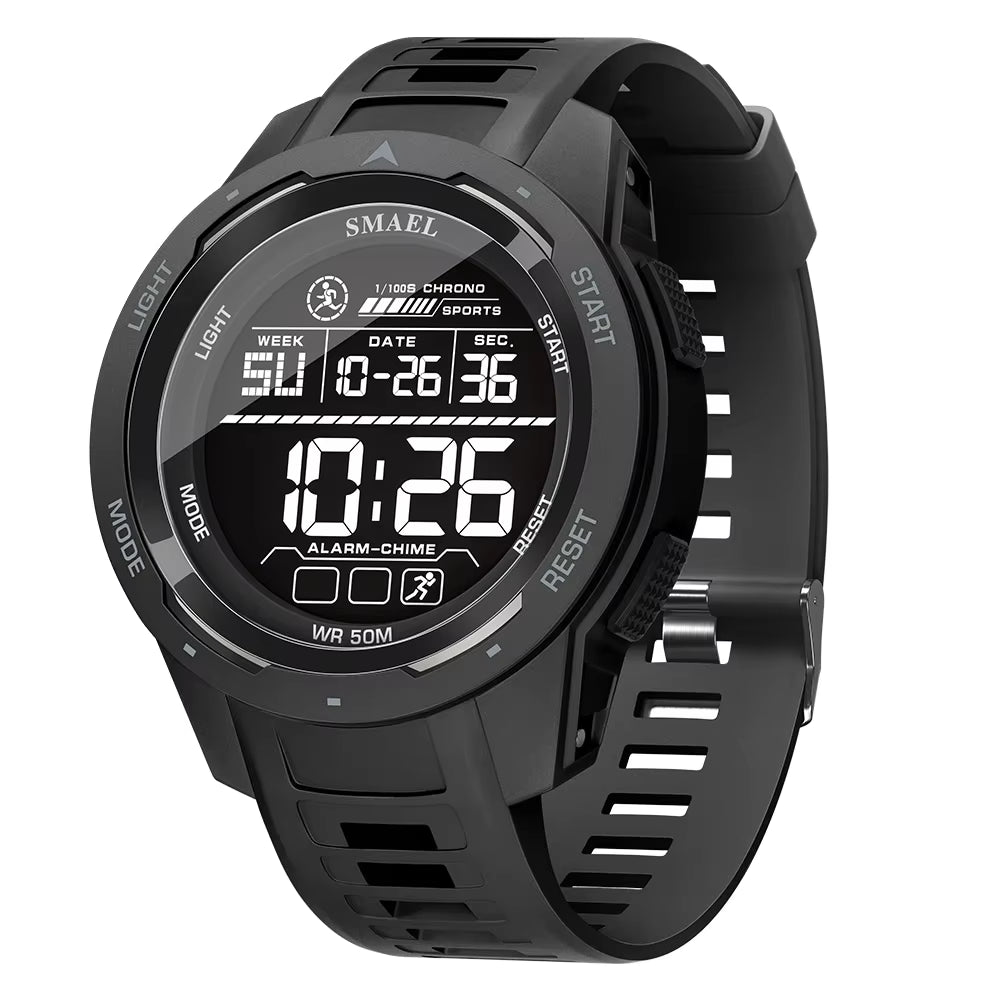 Pozvedněte svůj styl s digitálními sportovními hodinkami 8105 - 50M vodotěsné LED stopky!
