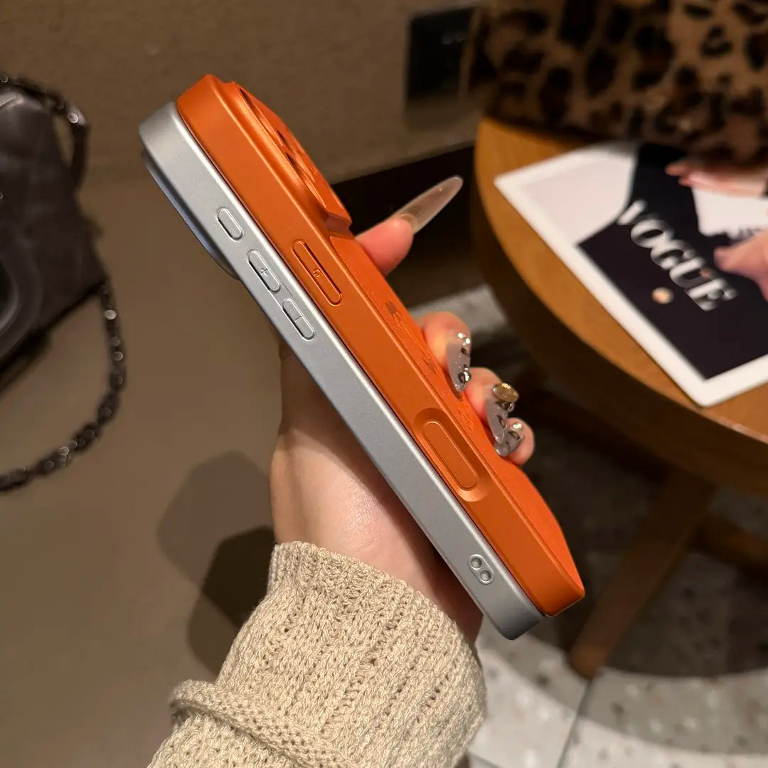 Luxusní embosované kožené ochranné pouzdro na iPhone