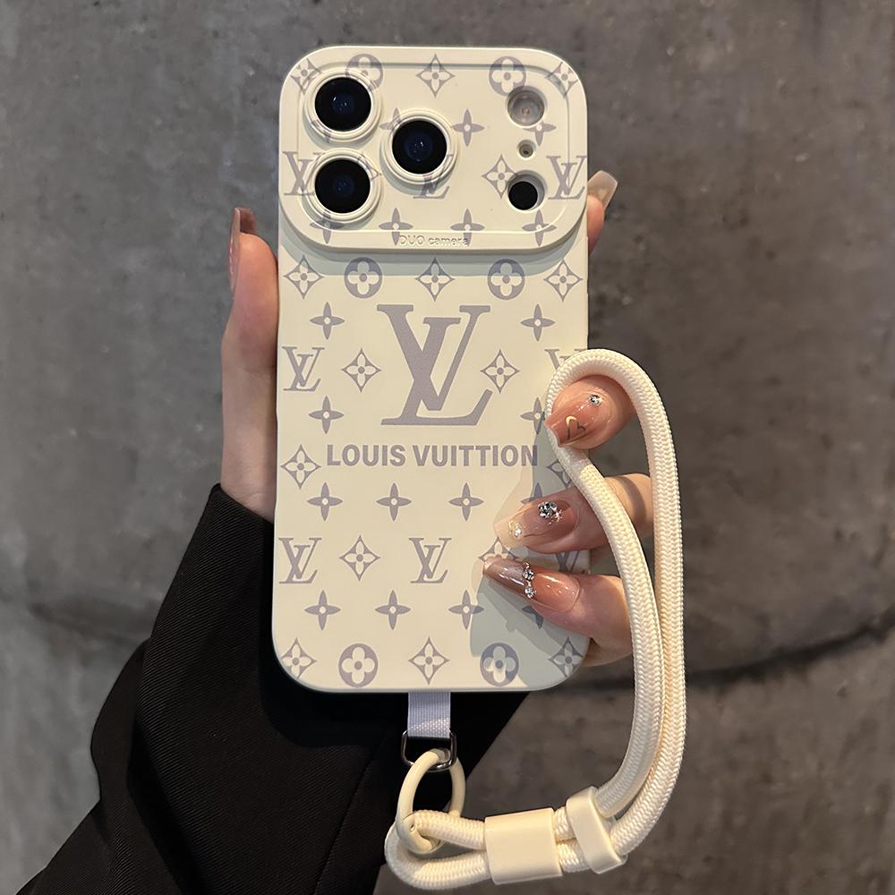 Luxusní pouzdro na iPhone s reliéfním vzorem s odnímatelným popruhem na zápěstí