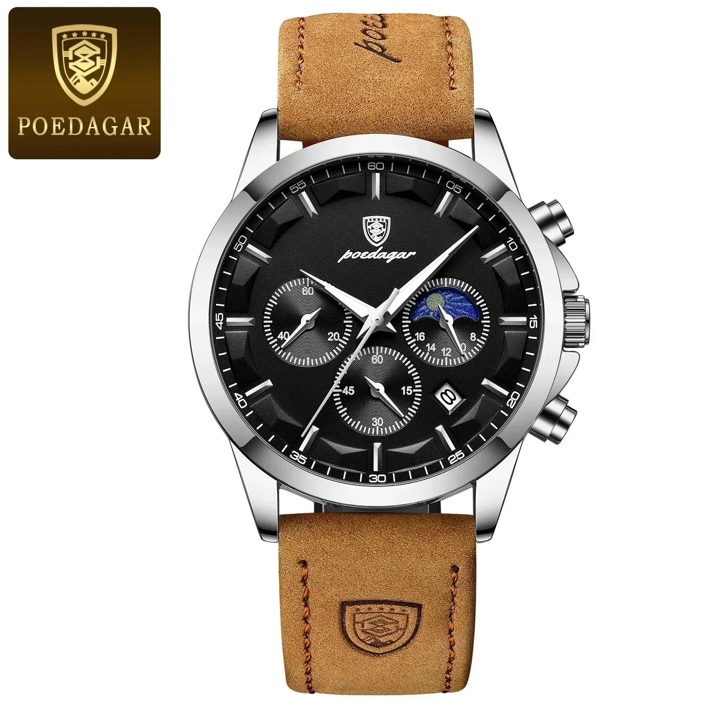 Poedagar ChronoLuxe Sport – luxusní hodinky Quartz s chronografem