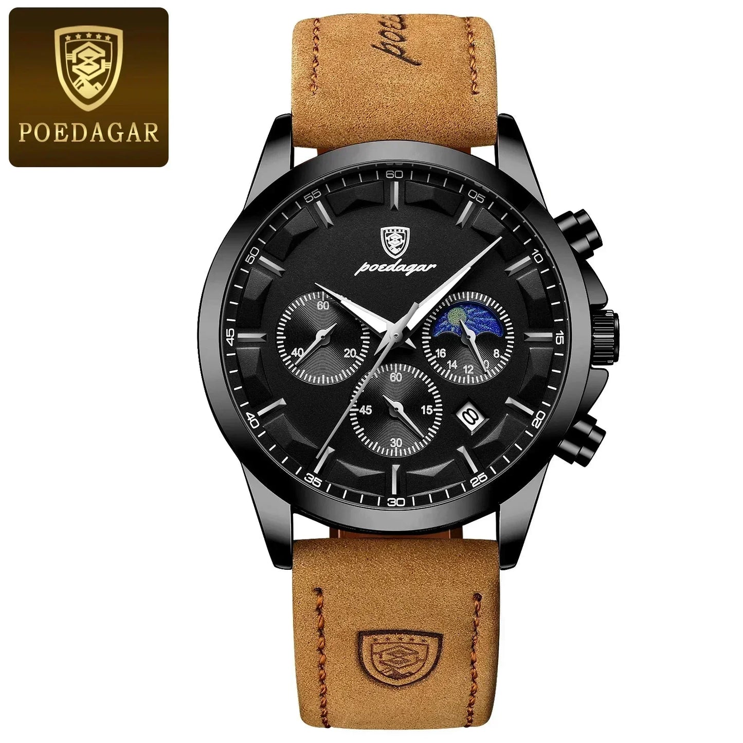 Poedagar ChronoLuxe Sport – luxusní hodinky Quartz s chronografem