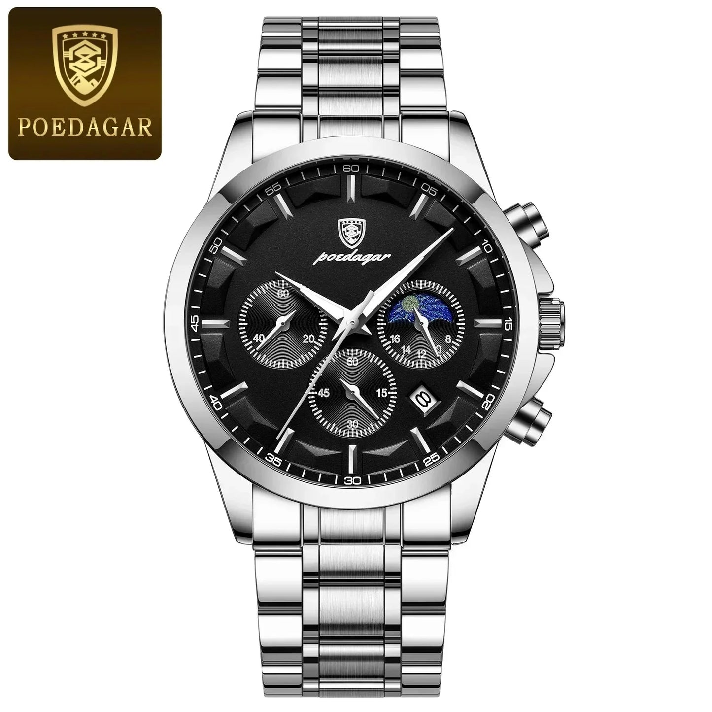 Poedagar ChronoLuxe Sport – luxusní hodinky Quartz s chronografem